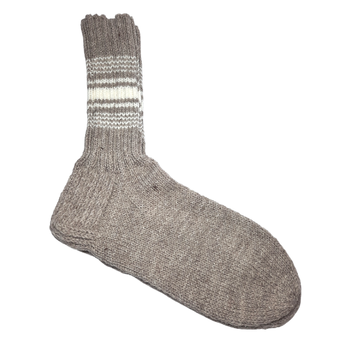 Woolen socks 44, gray with a spruce pattern