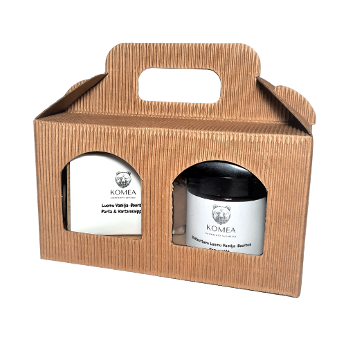 KOMEA Organic Vanilla-Bourbon Beard & Body Soap - Face Cream Gift Box